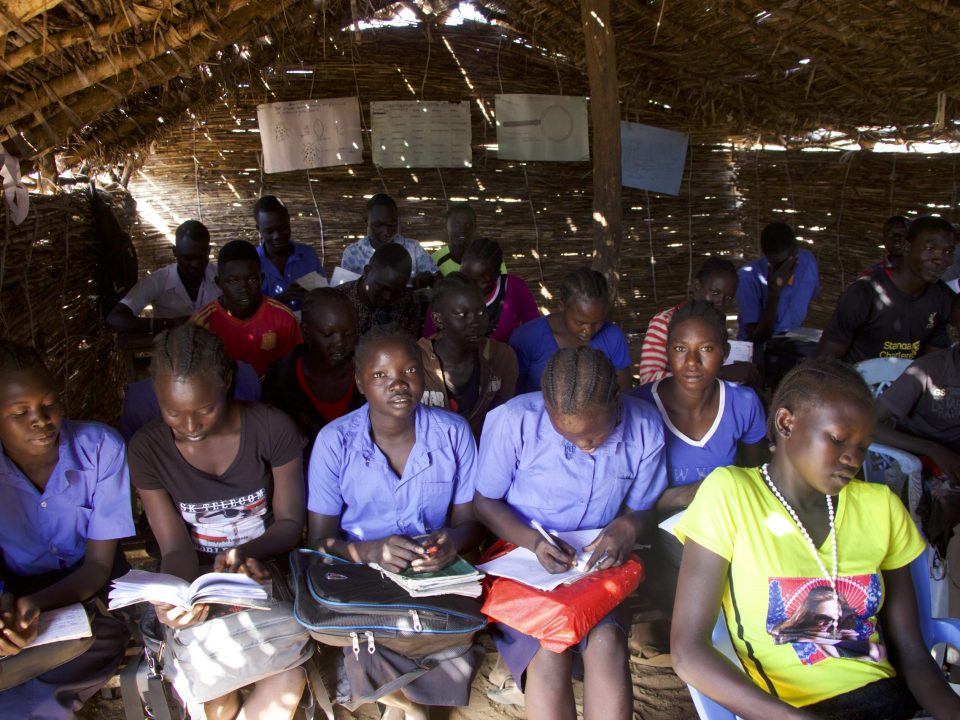 Students attending class at Grace Secondary School