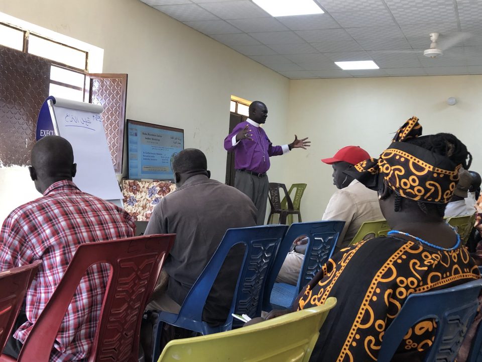 Community Leaders attend a workshop on peace making led by Bishop Andudu
