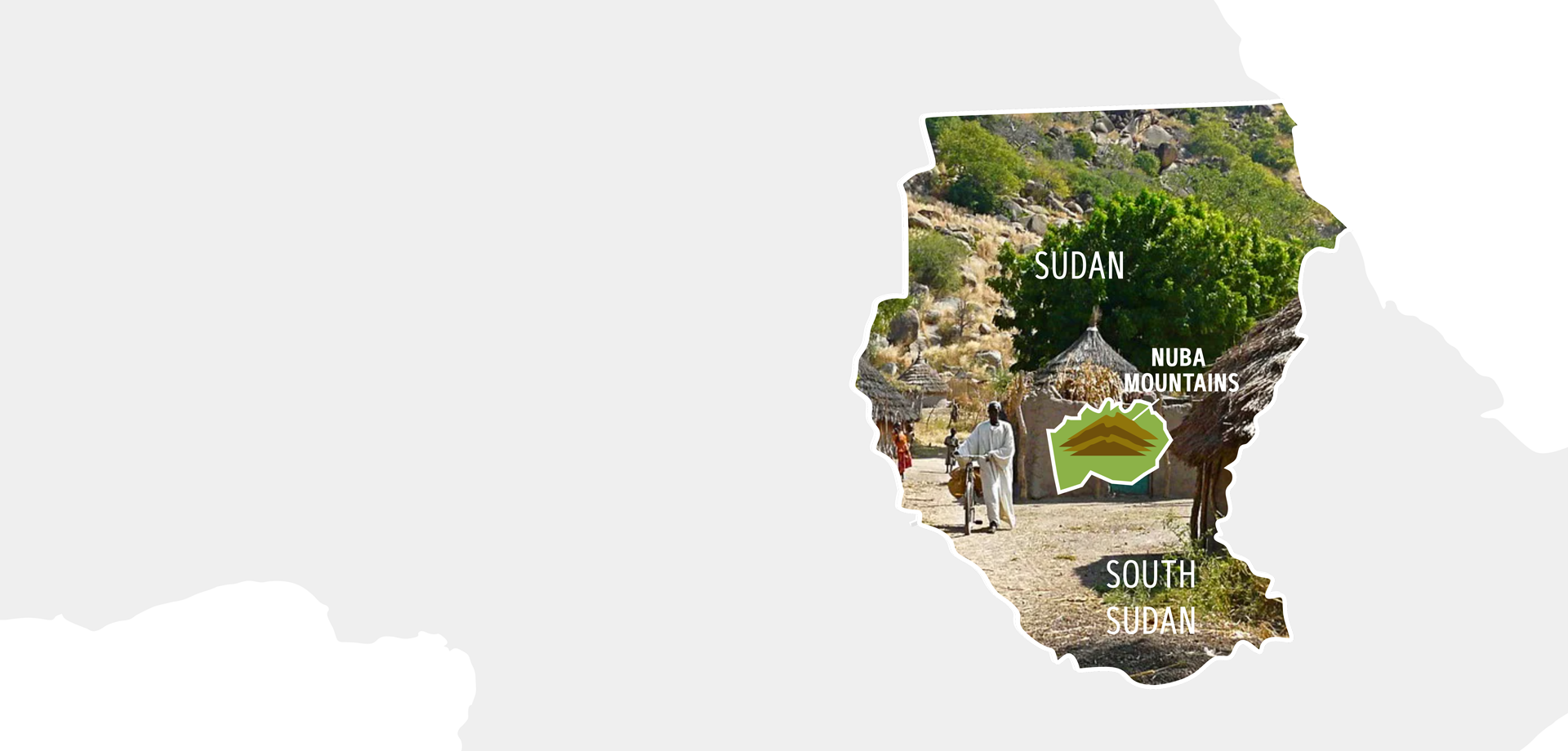 Sudan with Nuba Mountains Icon and Label